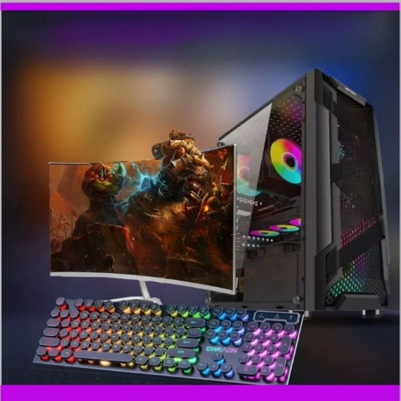 Esports Gaming Rig - eスポーツ、ゲーム配信、オフィス、ユニークなゲームセットアップ向けのデスクトップパソコン完全セット - 準備済みゲーミングPC