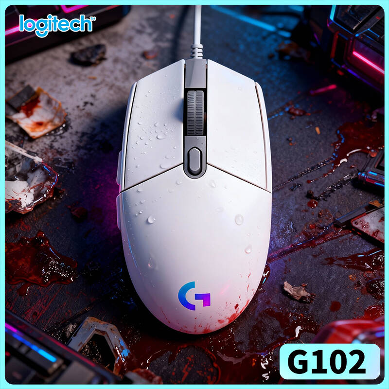 Esports Gaming Tournaments - ロジクール G102 ゲーミングマウス、1ms レスポンス、1000Hz ポーリング、カスタムRGB、6ボタン、eスポーツトーナメント向けメカニカルボタン